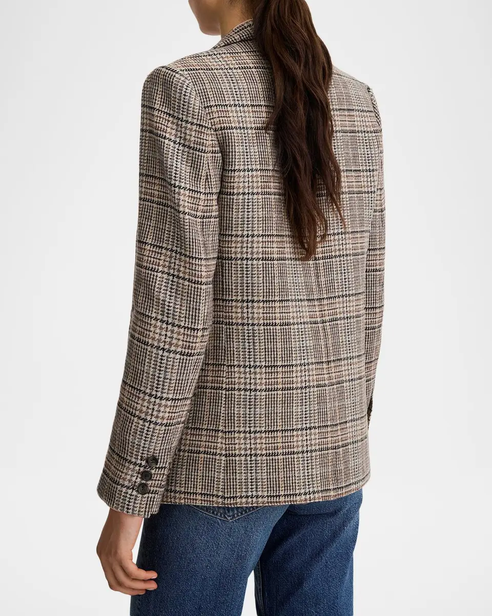 SMYTHE Patch Pocket Houndstooth Plaid Single-Breasted Blazer | Thumbnail 2 SMYTHE Patch Pocket Houndstooth Plaid Single-Breasted Blazer | Thumbnail 2