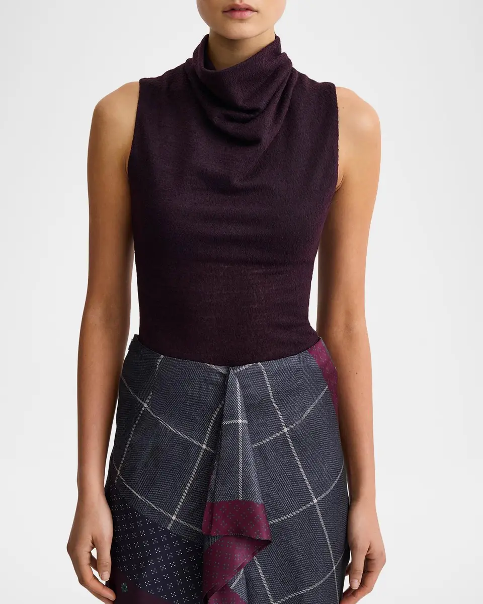 SMYTHE Cowl-Neck Knit Shell | Thumbnail 3 SMYTHE Cowl-Neck Knit Shell | Thumbnail 3
