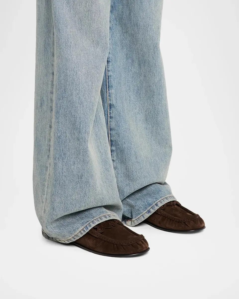 Loewe Double L Suede Loafers | Thumbnail 2