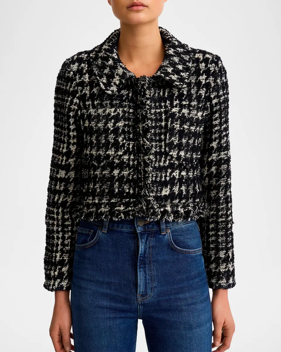 SMYTHE Houndstooth Tweed Mini Jacket | Thumbnail 3 SMYTHE Houndstooth Tweed Mini Jacket | Thumbnail 3