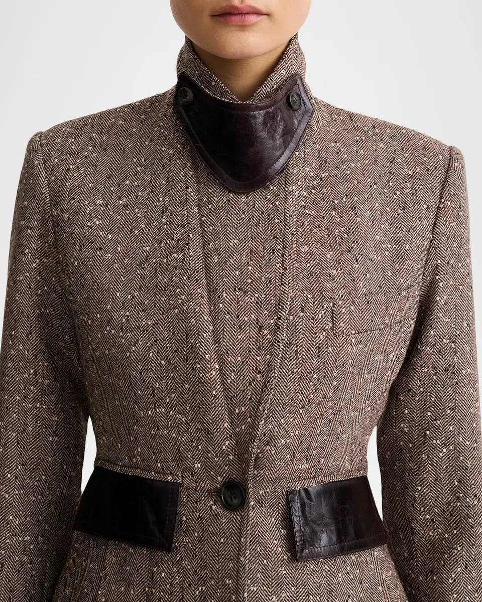 SMYTHE Herringbone Tweed Tailored Boyfriend Blazer | Thumbnail 5 SMYTHE Herringbone Tweed Tailored Boyfriend Blazer | Thumbnail 5