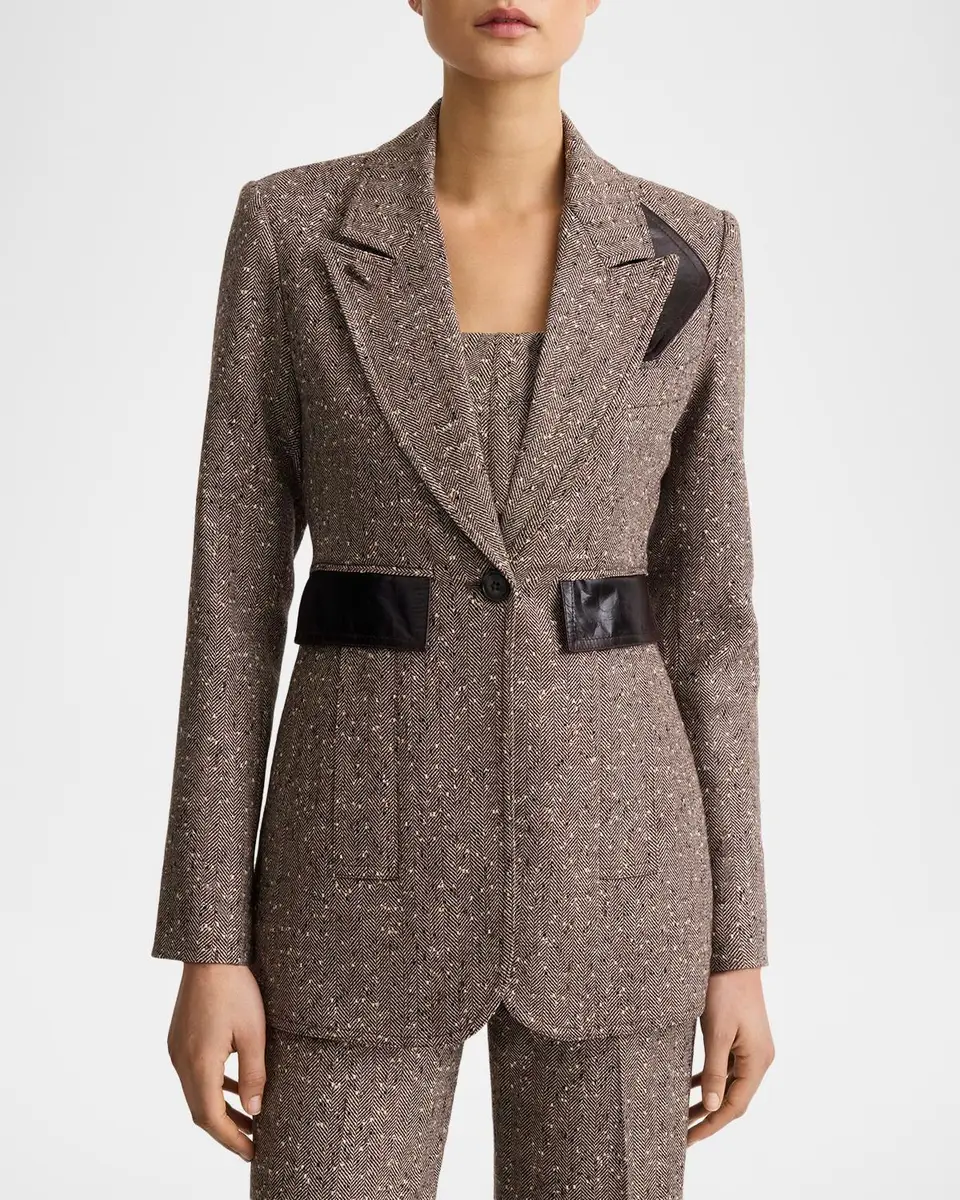 SMYTHE Herringbone Tweed Tailored Boyfriend Blazer | Thumbnail 8 SMYTHE Herringbone Tweed Tailored Boyfriend Blazer | Thumbnail 8