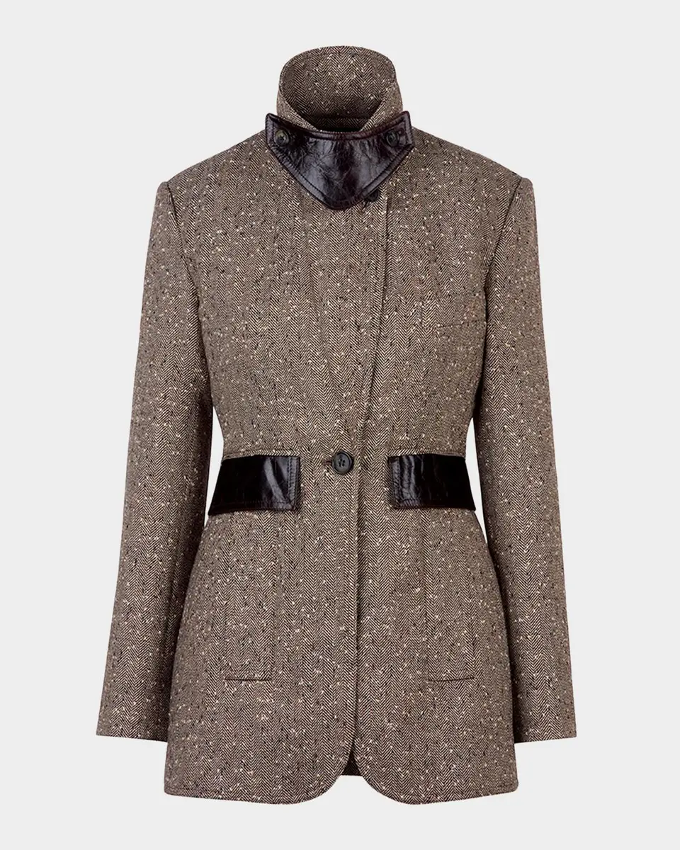 SMYTHE Herringbone Tweed Tailored Boyfriend Blazer | Thumbnail 9 SMYTHE Herringbone Tweed Tailored Boyfriend Blazer | Thumbnail 9