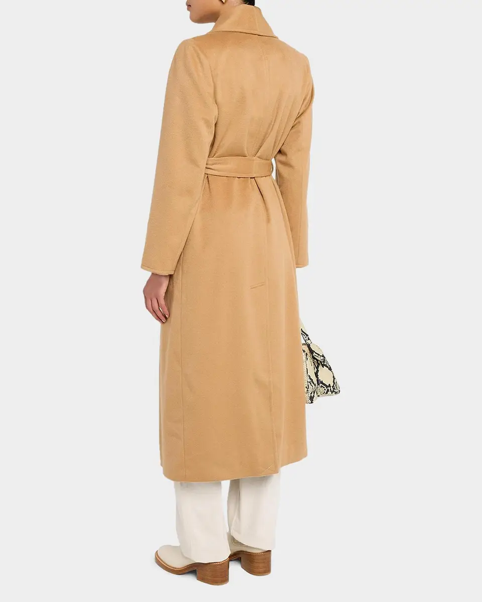 Sofia Cashmere Cashmere Belted Wrap Coat with Pick-Stitched Detail | Thumbnail 3 Sofia Cashmere Cashmere Belted Wrap Coat with Pick-Stitched Detail | Thumbnail 3