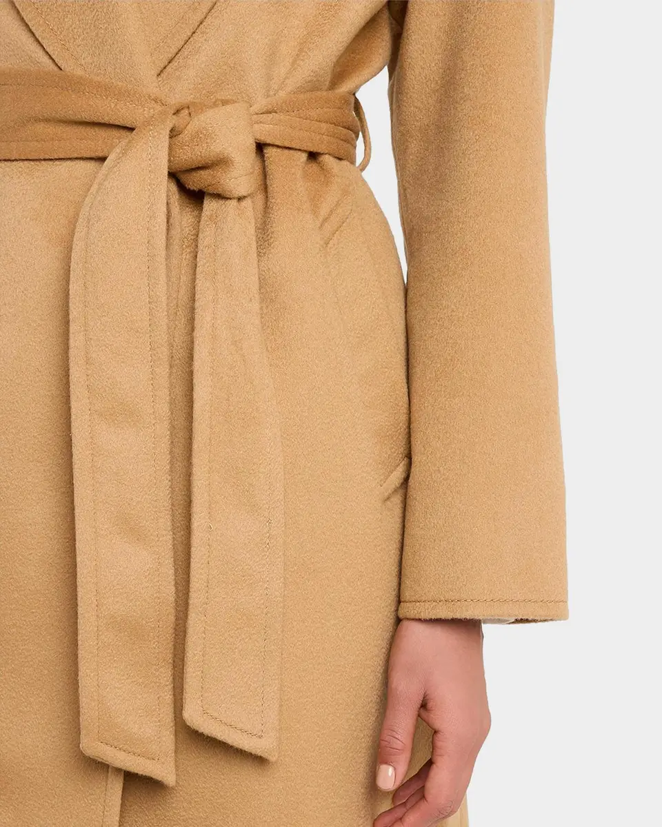 Sofia Cashmere Cashmere Belted Wrap Coat with Pick-Stitched Detail | Thumbnail 5 Sofia Cashmere Cashmere Belted Wrap Coat with Pick-Stitched Detail | Thumbnail 5