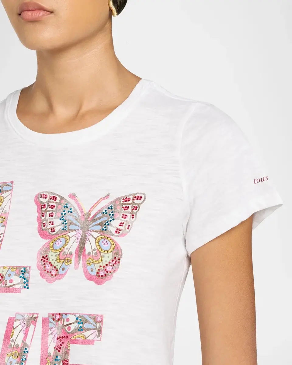 Cinq à Sept Heatset Butterfly Cotton T-Shirt | Thumbnail 5 Cinq à Sept Heatset Butterfly Cotton T-Shirt | Thumbnail 5