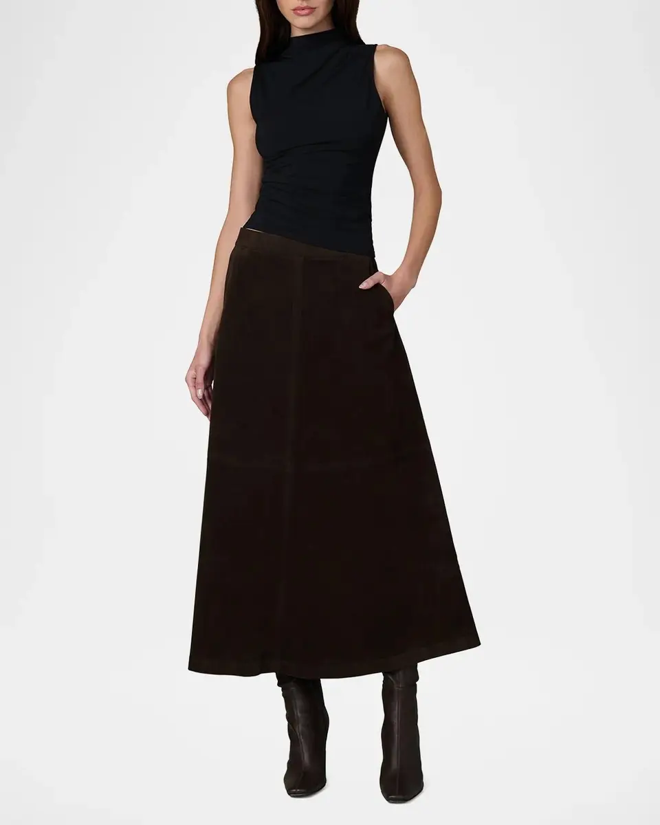Joe's Jeans The Tavi Vegan Suede Midi-Skirt | Thumbnail 2 Joe's Jeans The Tavi Vegan Suede Midi-Skirt | Thumbnail 2