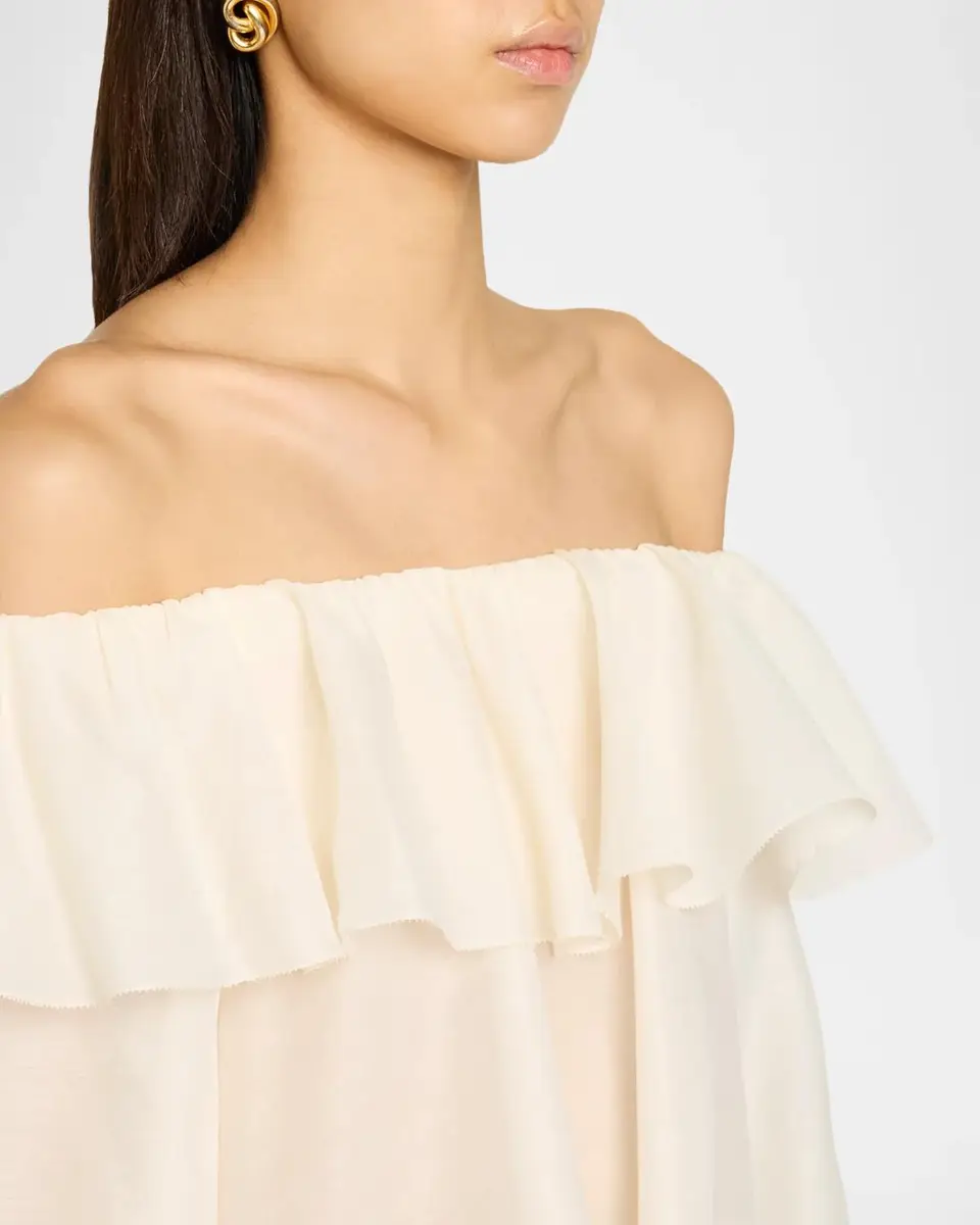 Alice + Olivia Alta Organza Off-Shoulder Blouse | Thumbnail 5 Alice + Olivia Alta Organza Off-Shoulder Blouse | Thumbnail 5