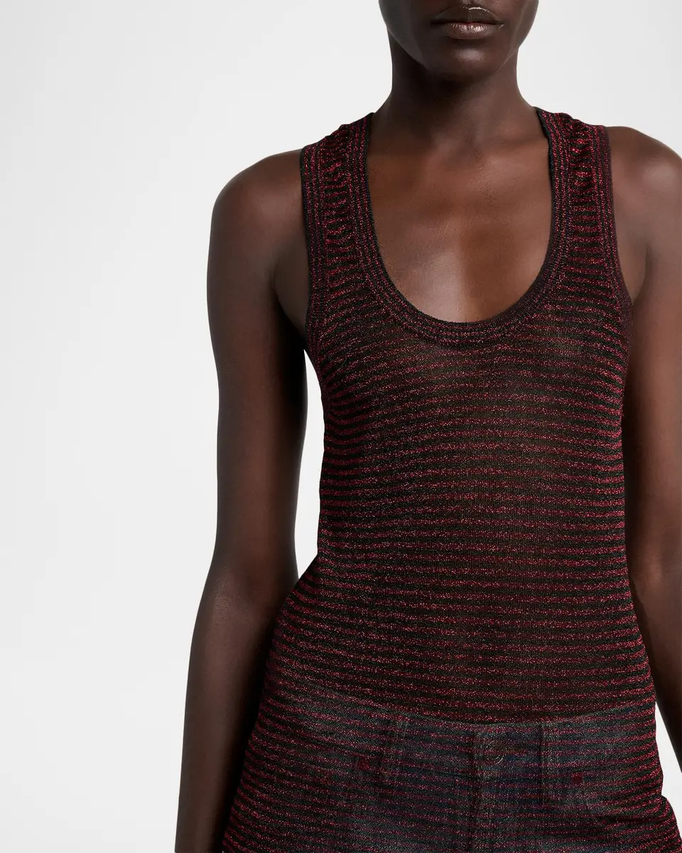Isabel Marant Cevara Metallic Striped Tank Top | Thumbnail 5 Isabel Marant Cevara Metallic Striped Tank Top | Thumbnail 5