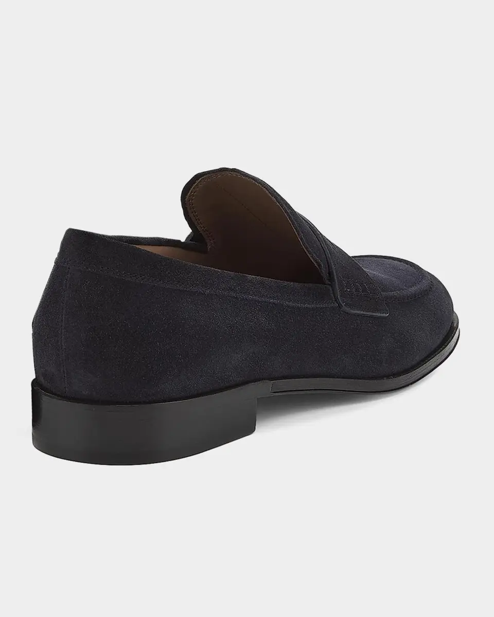 Gianvito Rossi Men's George Suede Penny Loafers | Thumbnail 2 Gianvito Rossi Men's George Suede Penny Loafers | Thumbnail 2