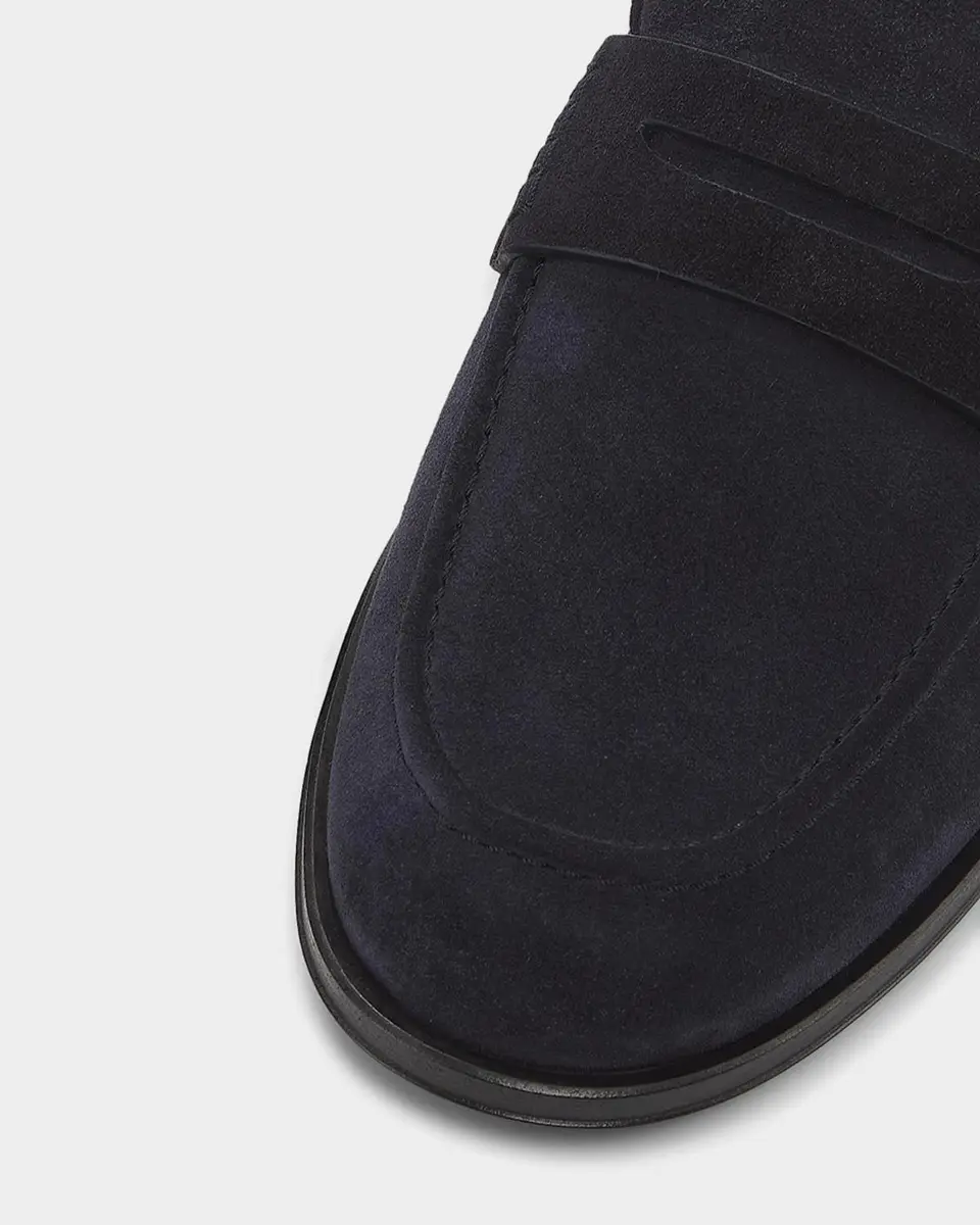 Gianvito Rossi Men's George Suede Penny Loafers | Thumbnail 3 Gianvito Rossi Men's George Suede Penny Loafers | Thumbnail 3
