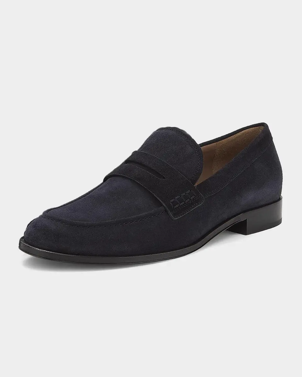 Gianvito Rossi Men's George Suede Penny Loafers | Thumbnail 5 Gianvito Rossi Men's George Suede Penny Loafers | Thumbnail 5