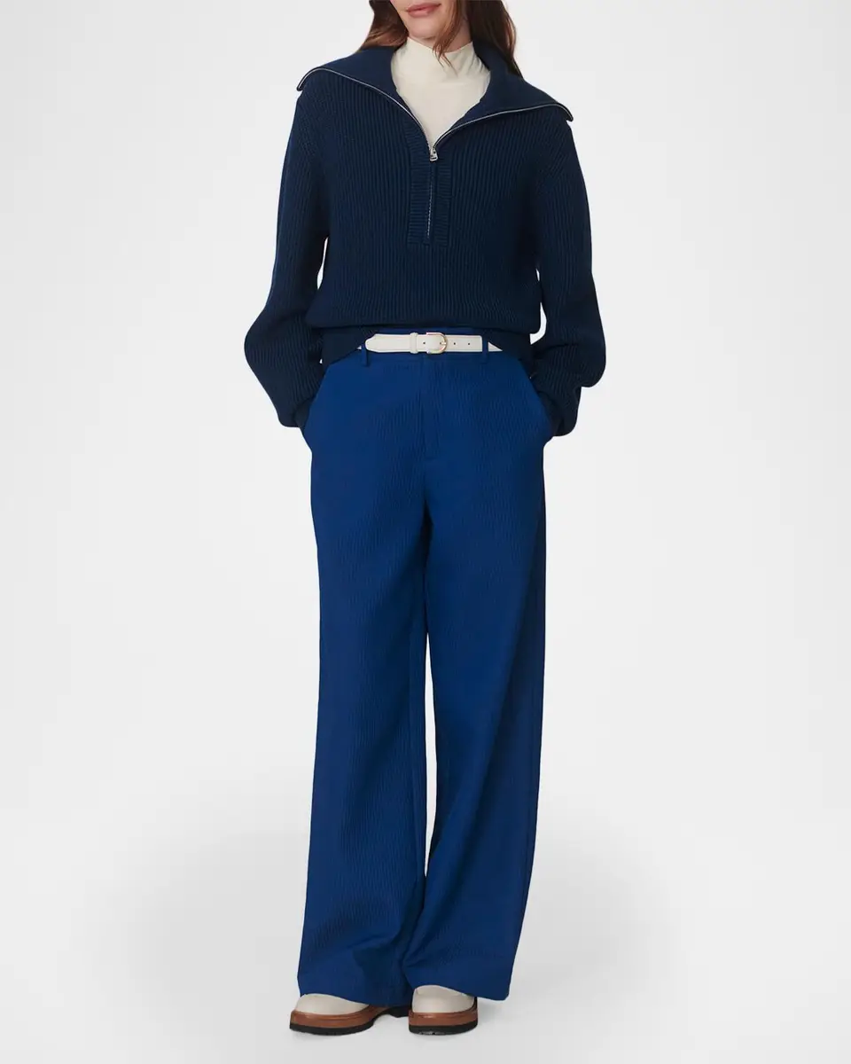 Varley Maura Half-Zip Ribbed Knit Pullover | Thumbnail 2