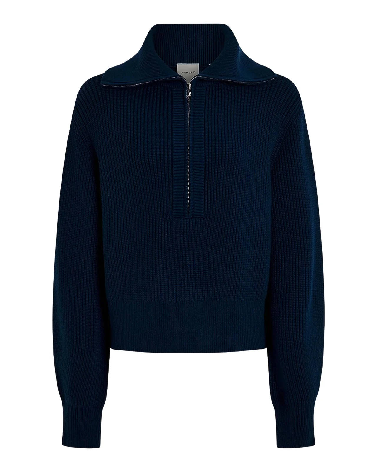 Varley Maura Half-Zip Ribbed Knit Pullover