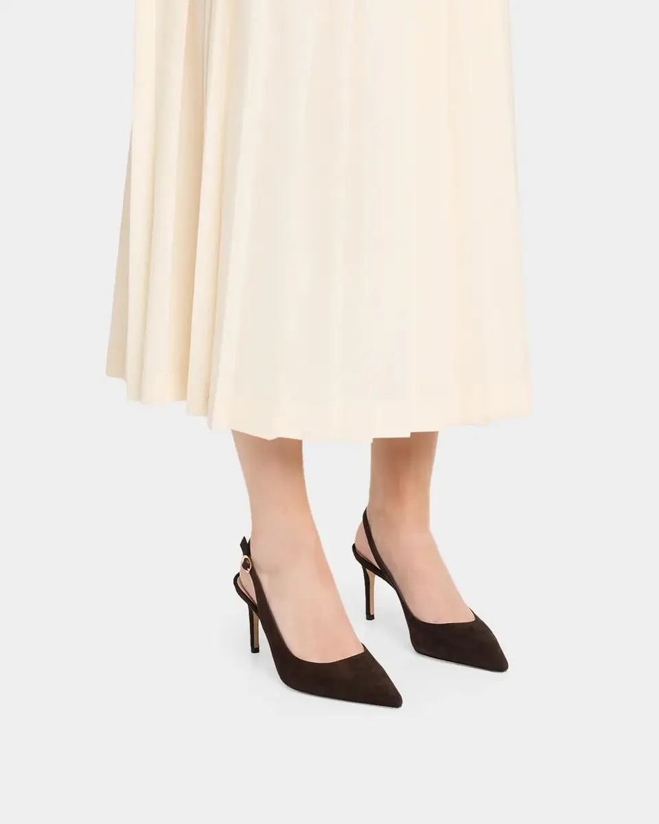 Stuart Weitzman 75mm Stuart Power Suede Slingback Pumps | Thumbnail 2 Stuart Weitzman 75mm Stuart Power Suede Slingback Pumps | Thumbnail 2