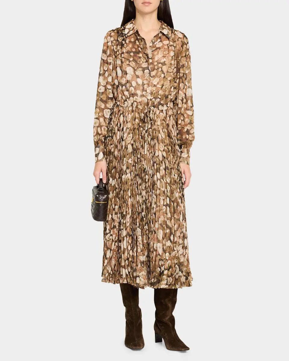 Cara Cara Finch Drawstring-Waist Midi Dress | Thumbnail 2