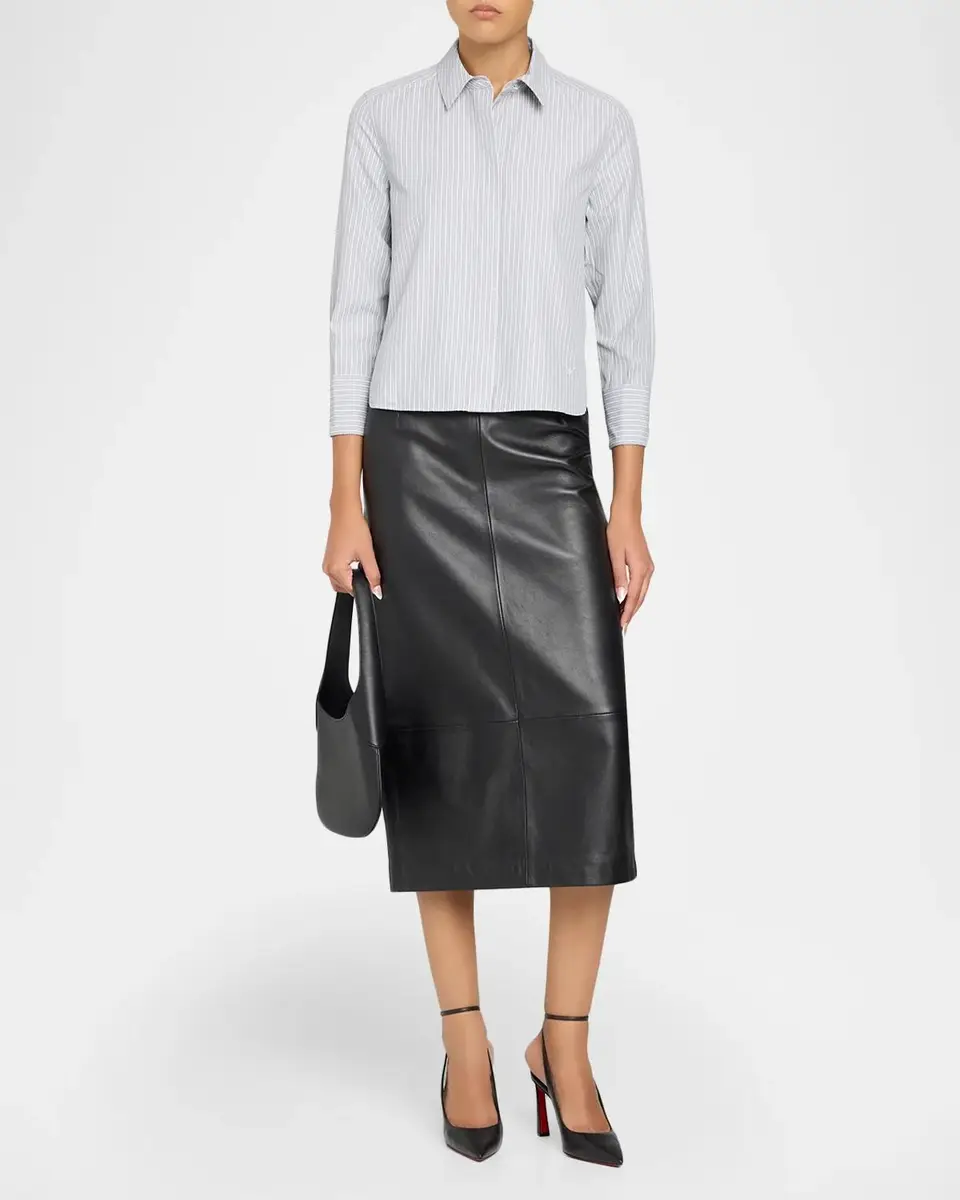 Kobi Halperin Alexie Striped Button-Front Blouse | Thumbnail 2