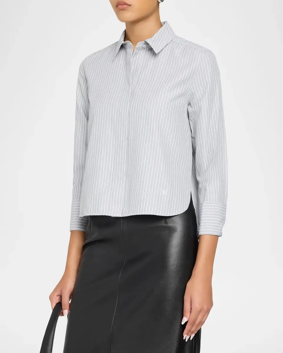 Kobi Halperin Alexie Striped Button-Front Blouse | Thumbnail 4