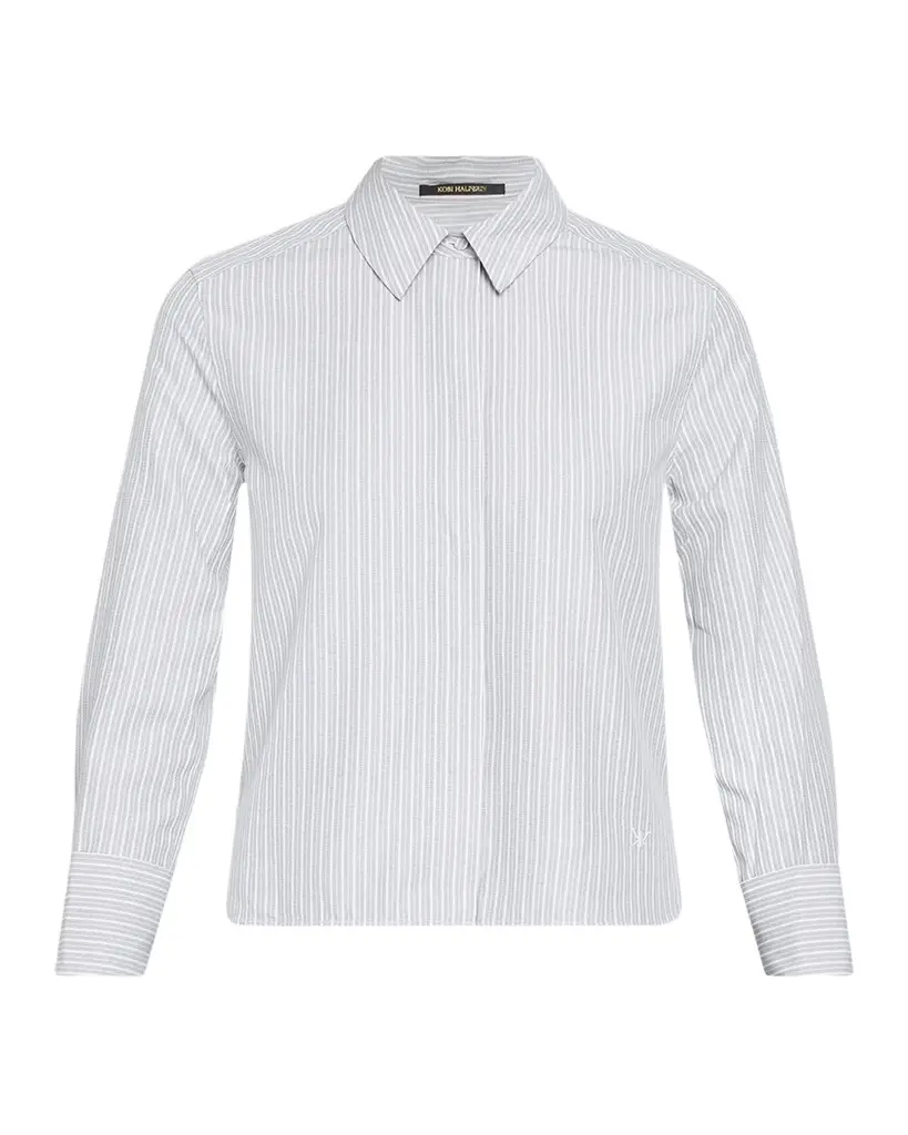 Kobi Halperin Alexie Striped Button-Front Blouse