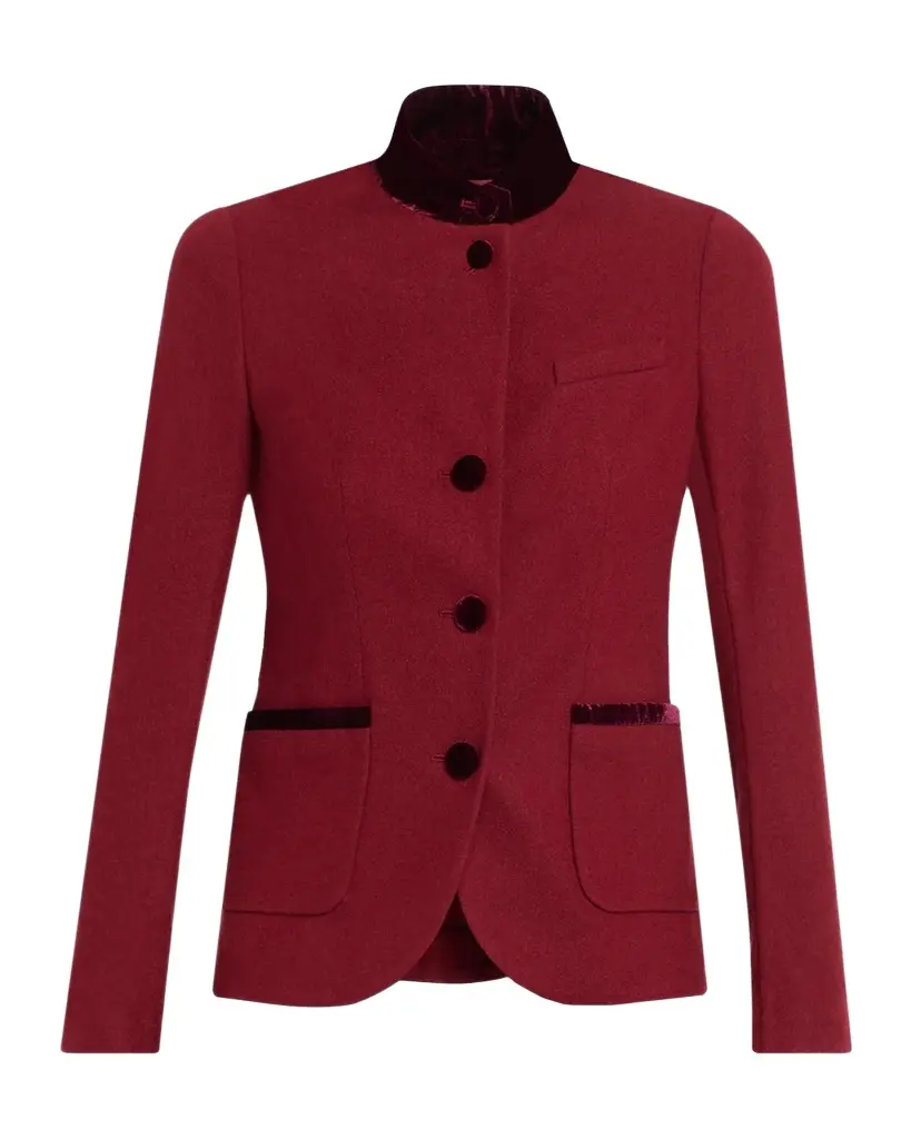 rag & bone Slade Velvet-Trim Jacket