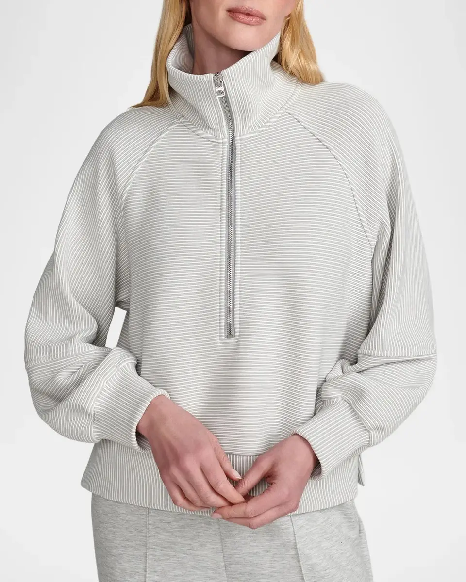 Varley Milano Half-Zip Ribbed Sweatshirt | Thumbnail 4 Varley Milano Half-Zip Ribbed Sweatshirt | Thumbnail 4