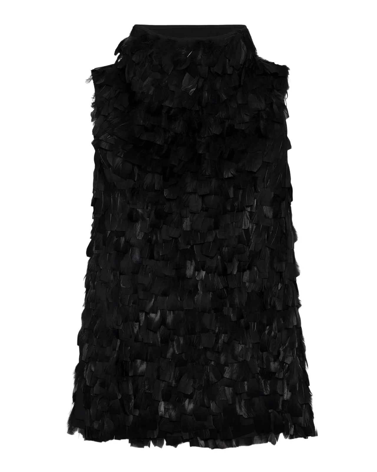 Faux-Feather Shift Mini Dress Faux-Feather Shift Mini Dress