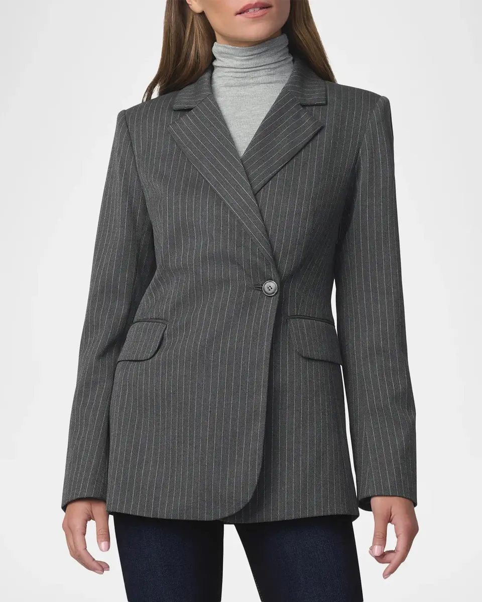Joe's Jeans Mecah Pinstripe Double-Breasted Blazer | Thumbnail 4 Joe's Jeans Mecah Pinstripe Double-Breasted Blazer | Thumbnail 4