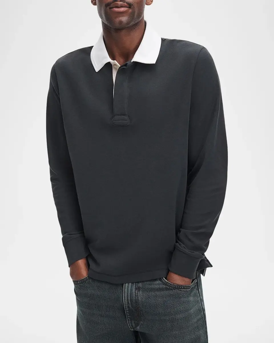 rag & bone Classic Solid Rugby Shirt | Thumbnail 4 rag & bone Classic Solid Rugby Shirt | Thumbnail 4