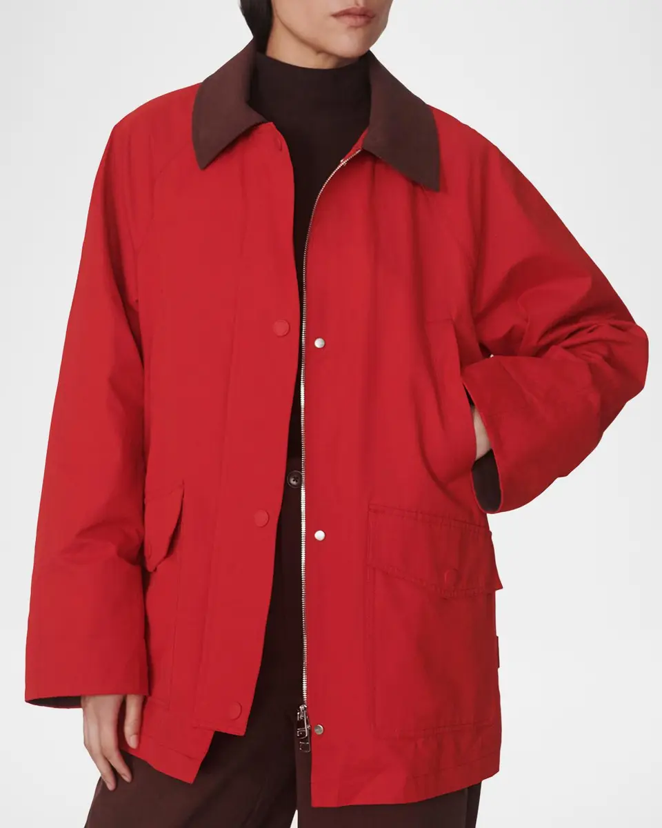 Varley Rylan Corduroy-Collar Rain Jacket | Thumbnail 4 Varley Rylan Corduroy-Collar Rain Jacket | Thumbnail 4