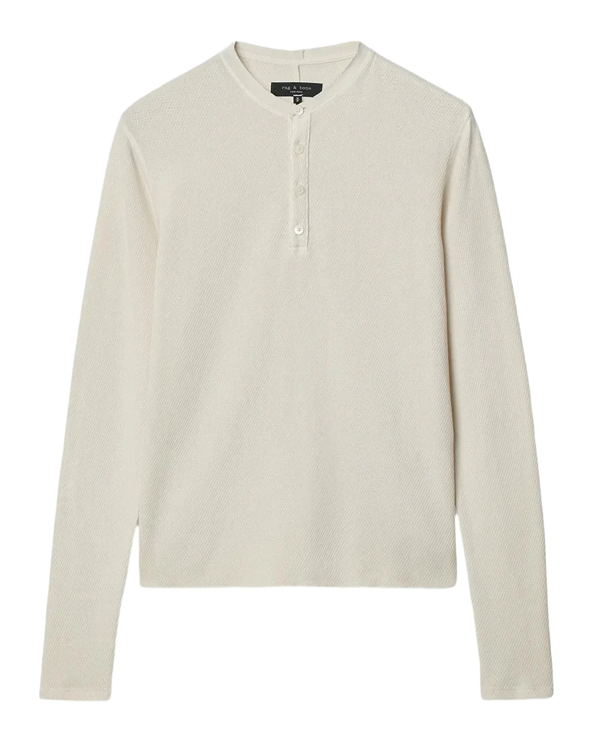rag & bone Waffle-Knit Cotton Henley
