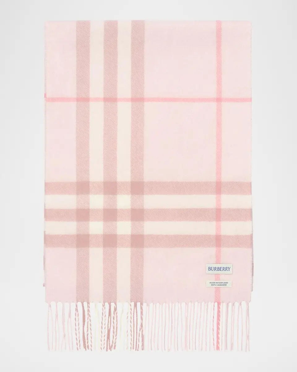Burberry Check Cashmere Scarf | Thumbnail 2