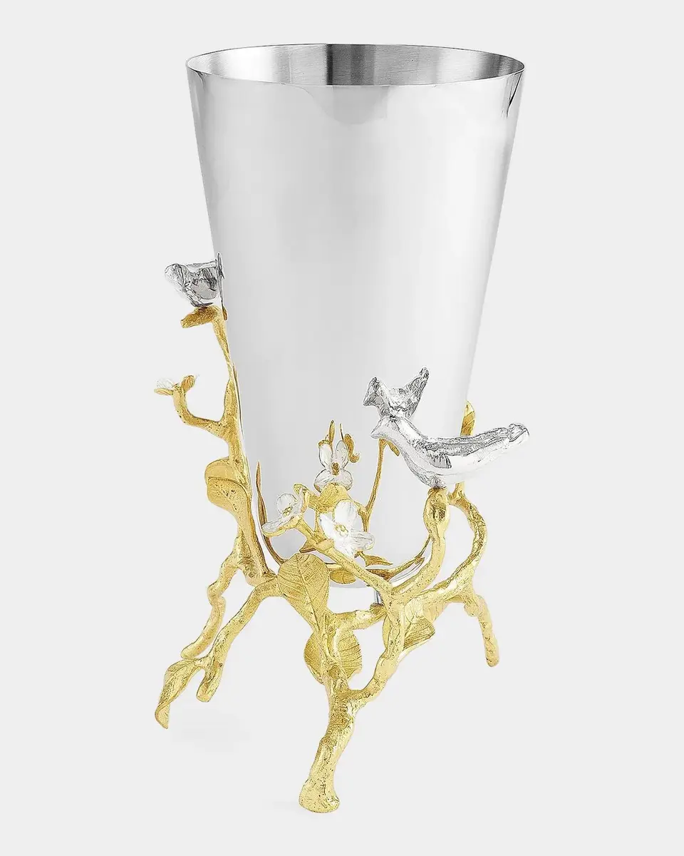 Michael Aram Lovebirds Silver & Gold Small Vase | Thumbnail 2 Michael Aram Lovebirds Silver & Gold Small Vase | Thumbnail 2