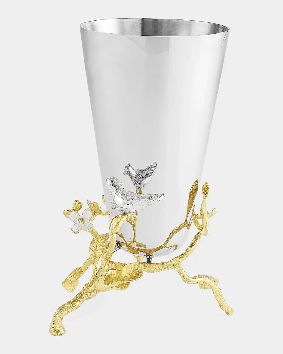 Michael Aram Lovebirds Silver & Gold Small Vase | Thumbnail 3 Michael Aram Lovebirds Silver & Gold Small Vase | Thumbnail 3