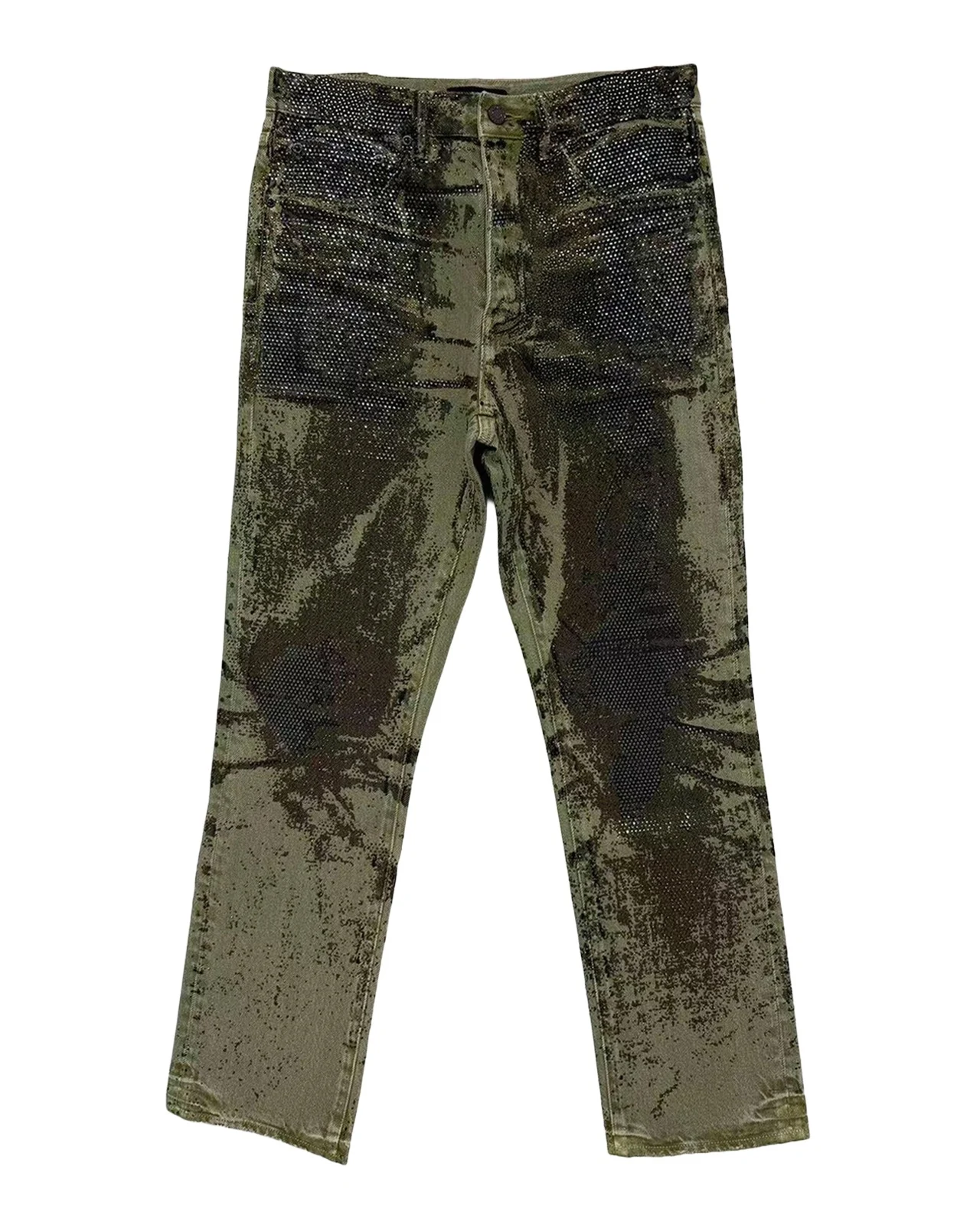 PURPLE Men's Trompe L Oeil Crystal Denim Jeans
