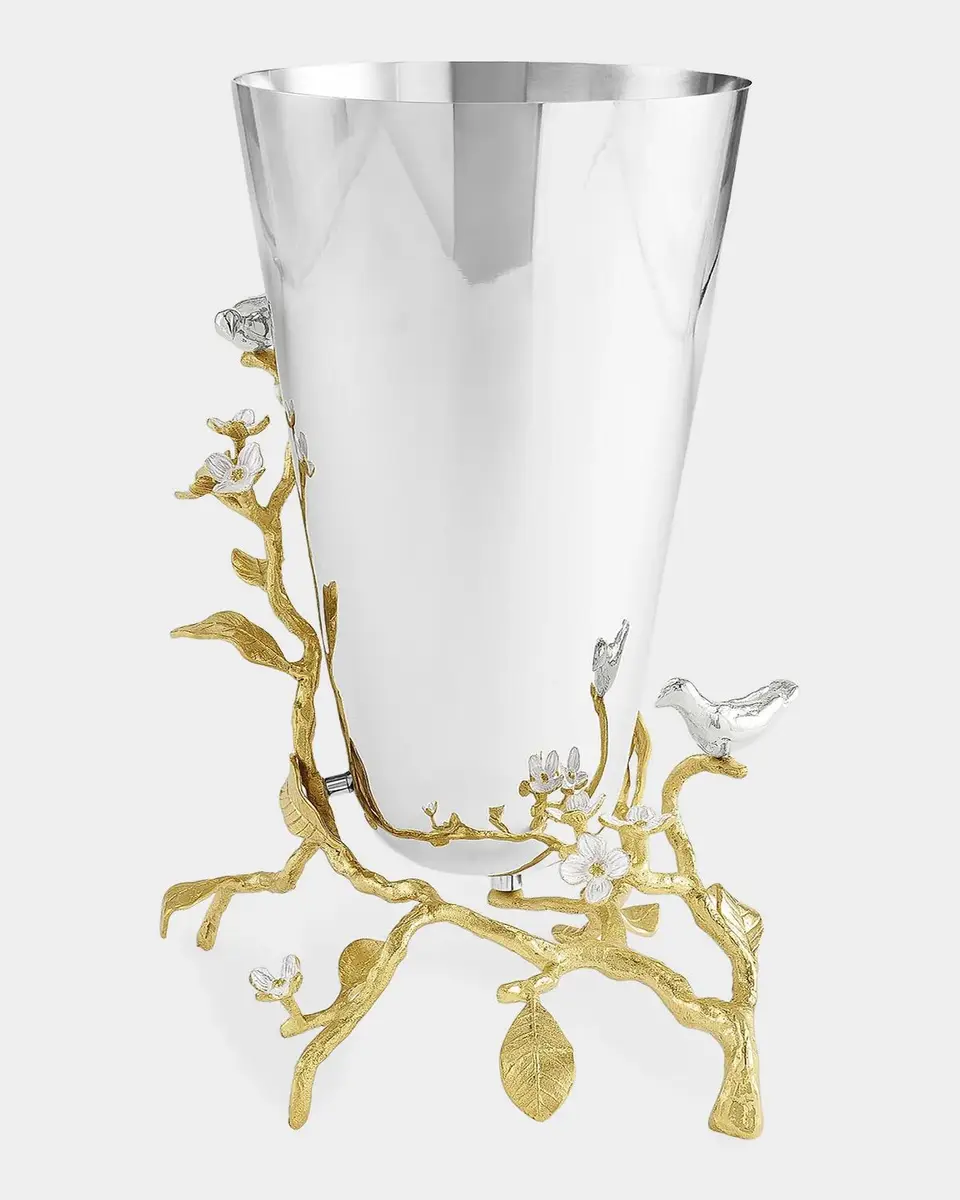 Michael Aram Lovebirds Silver & Gold Medium Vase | Thumbnail 2