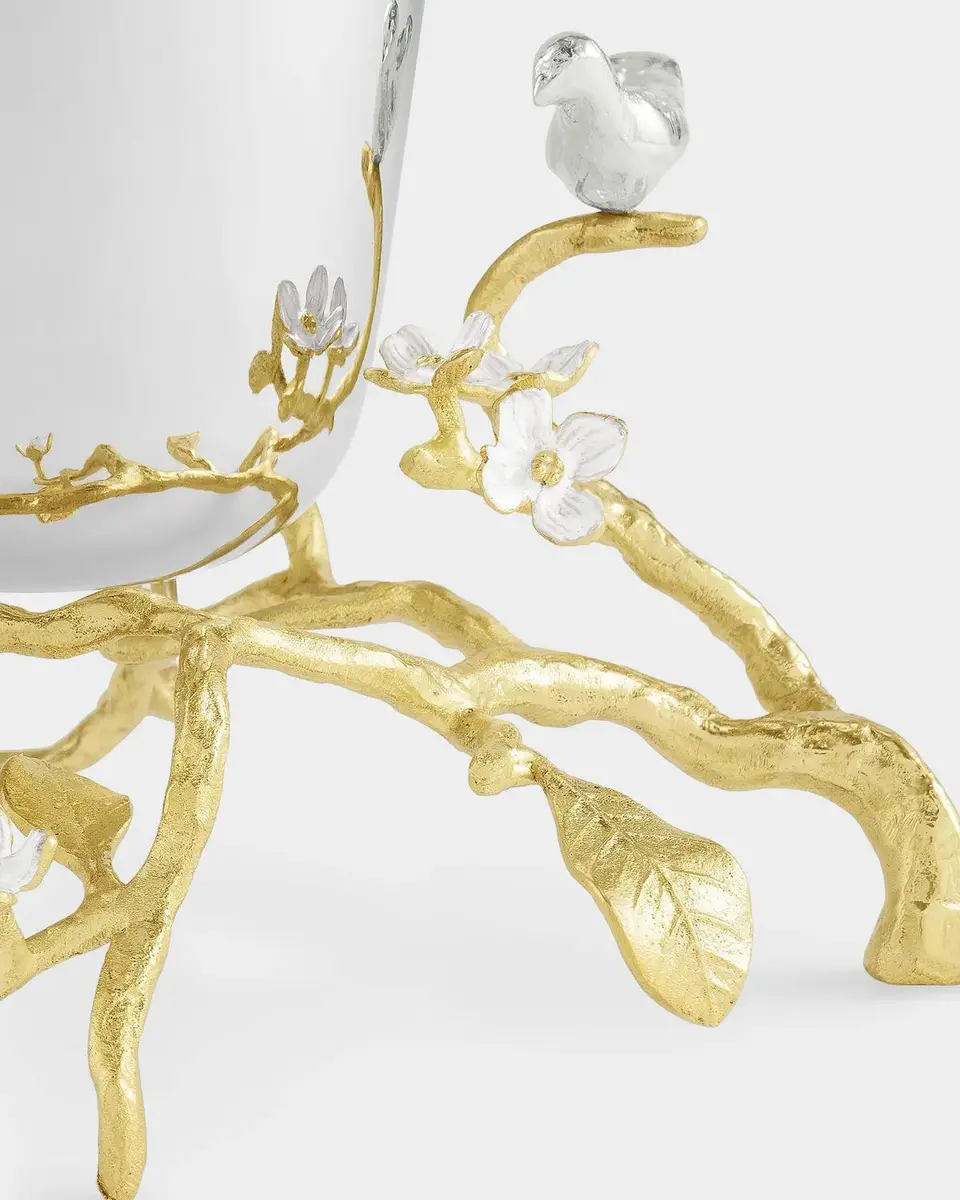 Michael Aram Lovebirds Silver & Gold Medium Vase | Thumbnail 5