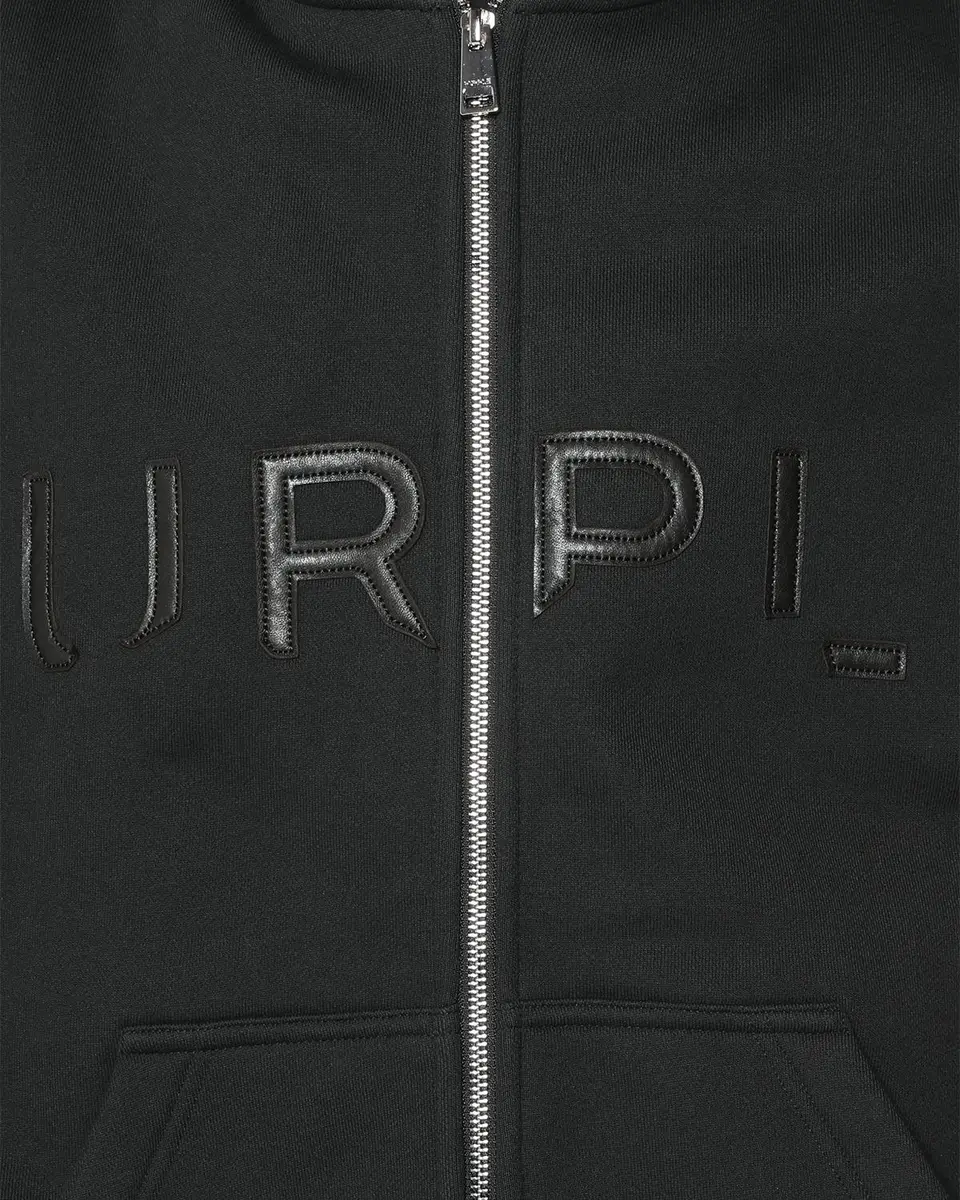 PURPLE Logo Cotton Fleece Zip-Front Hoodie | Thumbnail 4 PURPLE Logo Cotton Fleece Zip-Front Hoodie | Thumbnail 4