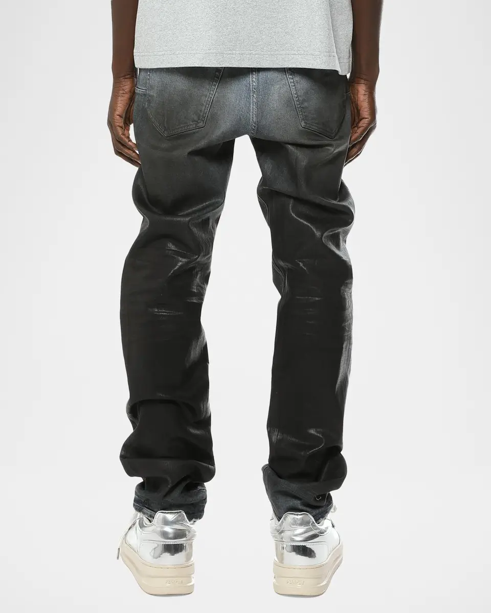 PURPLE Men's Coated Gradient Relaxed Straight-Leg Jeans | Thumbnail 2 PURPLE Men's Coated Gradient Relaxed Straight-Leg Jeans | Thumbnail 2