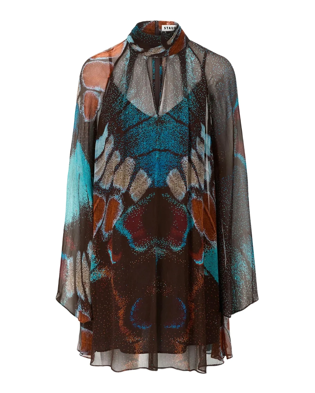 Esther Butterfly High-Neck Mini Dress