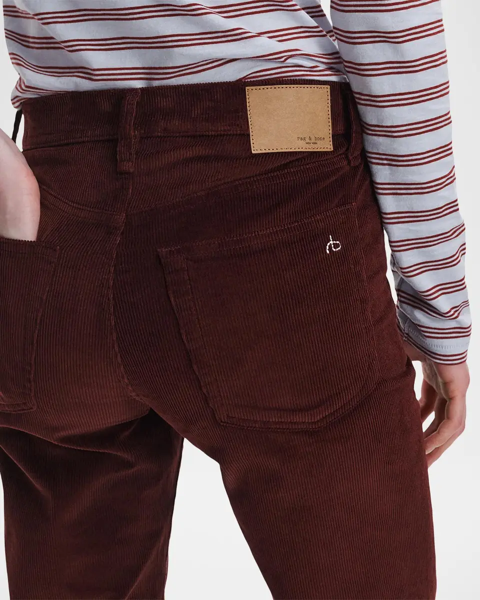 rag & bone Corduroy Harlow Mid-Rise Slim-Straight Jeans | Thumbnail 5