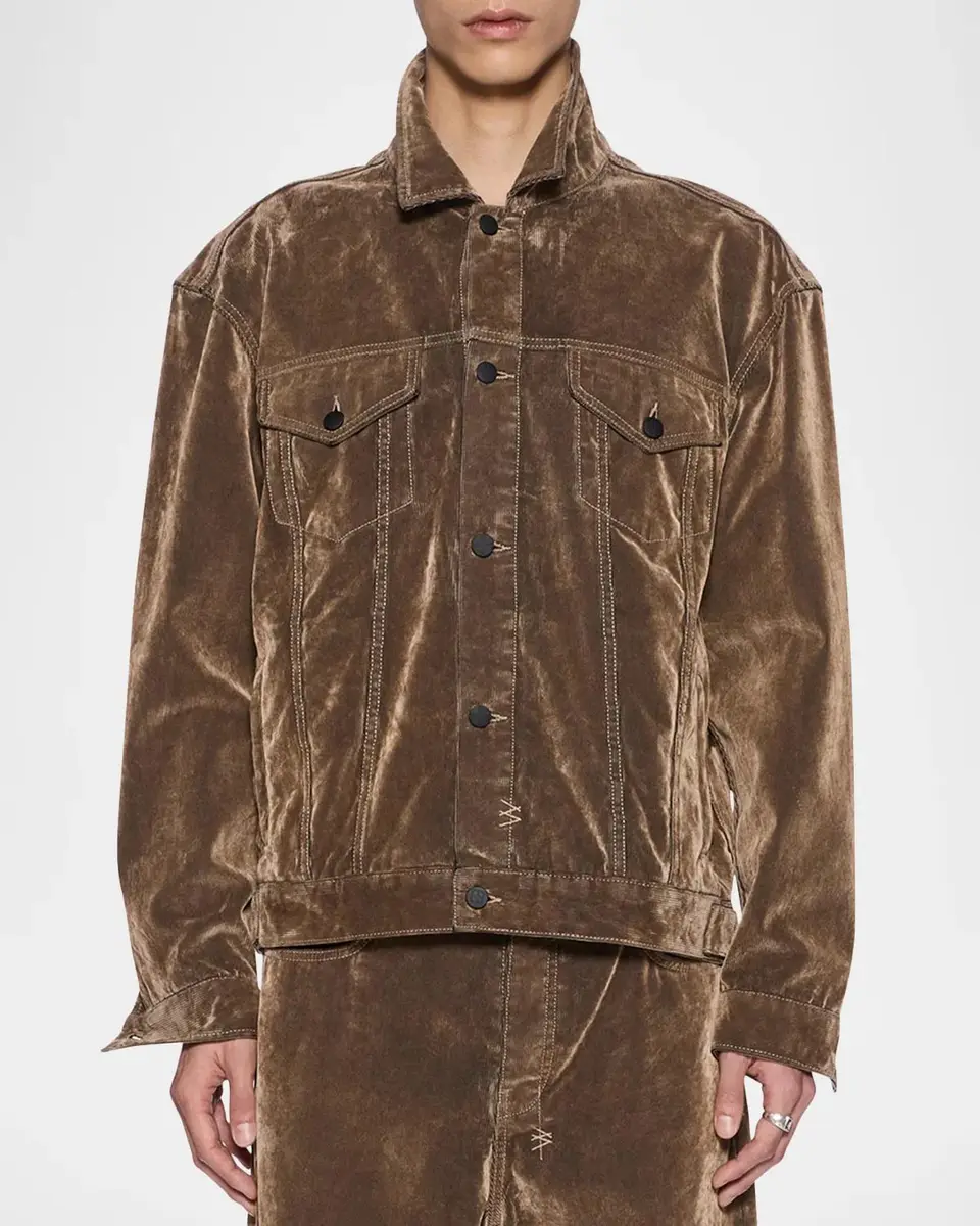 Ksubi Oh G Flocked Cotton Corduroy Trucker Jacket | Thumbnail 4 Ksubi Oh G Flocked Cotton Corduroy Trucker Jacket | Thumbnail 4