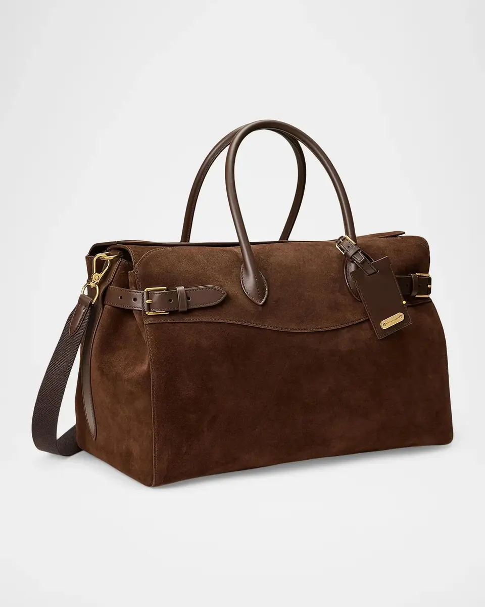 Ralph Lauren Purple Label Men's Bedford Calf-Suede Duffel | Thumbnail 3