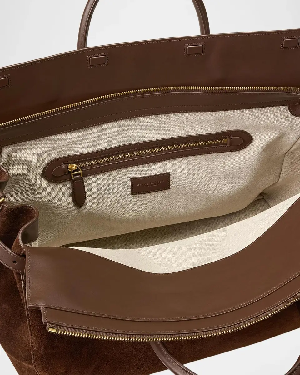 Ralph Lauren Purple Label Men's Bedford Calf-Suede Duffel | Thumbnail 4
