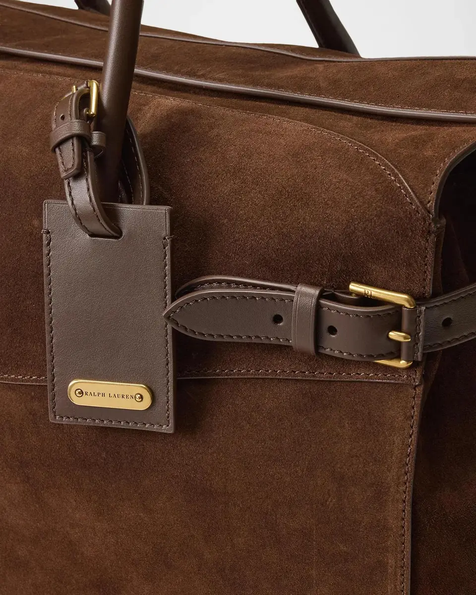 Ralph Lauren Purple Label Men's Bedford Calf-Suede Duffel | Thumbnail 5