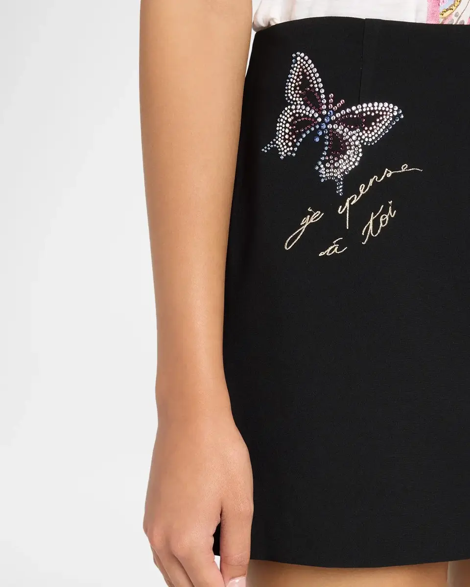 Cinq à Sept Heatset Butterfly Mini Skirt | Thumbnail 5 Cinq à Sept Heatset Butterfly Mini Skirt | Thumbnail 5