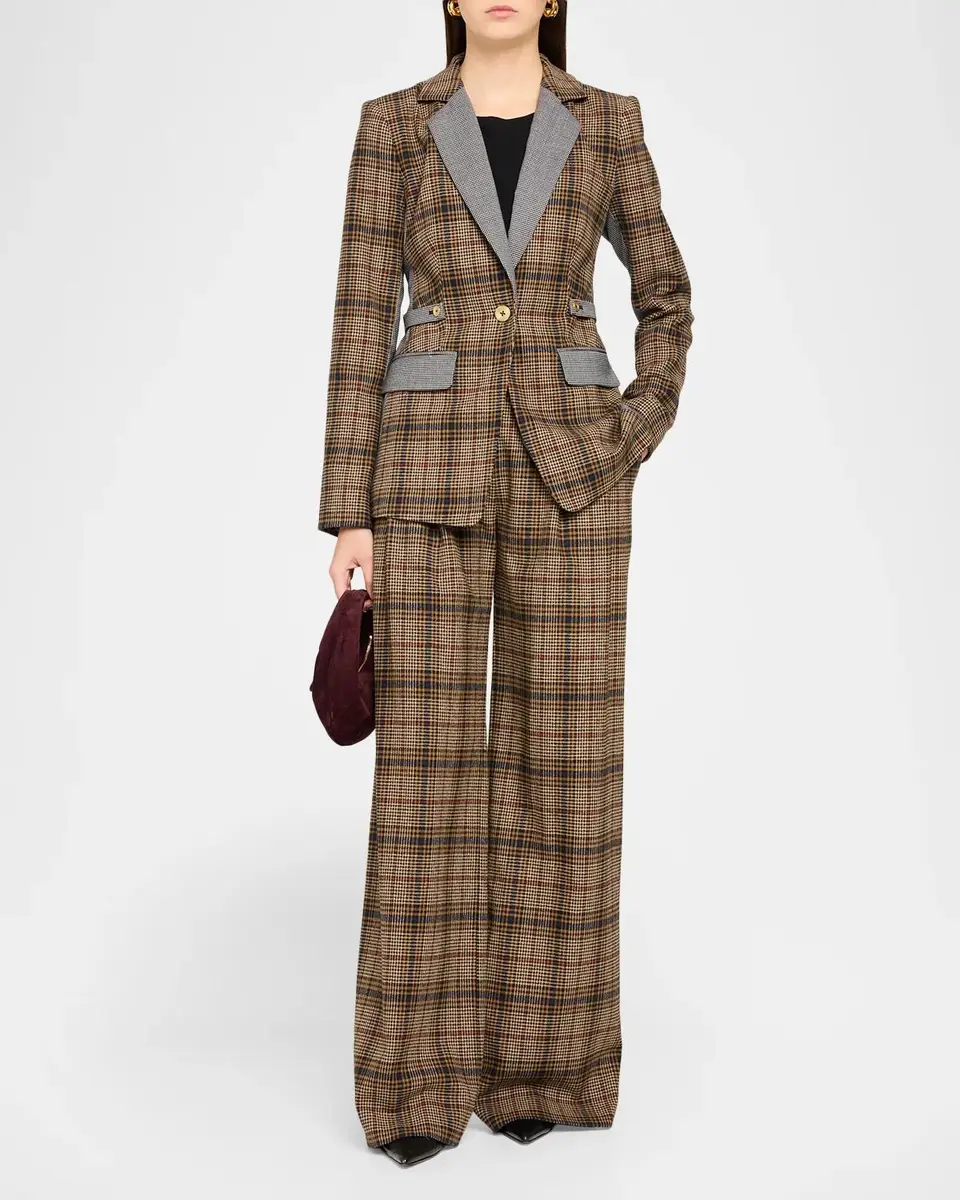 Ramy Brook Bianca Combo Plaid Blazer | Thumbnail 2