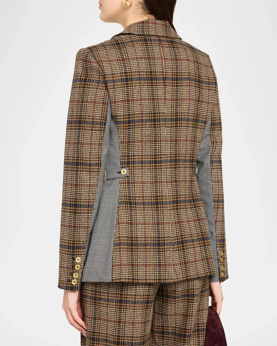 Ramy Brook Bianca Combo Plaid Blazer | Thumbnail 3