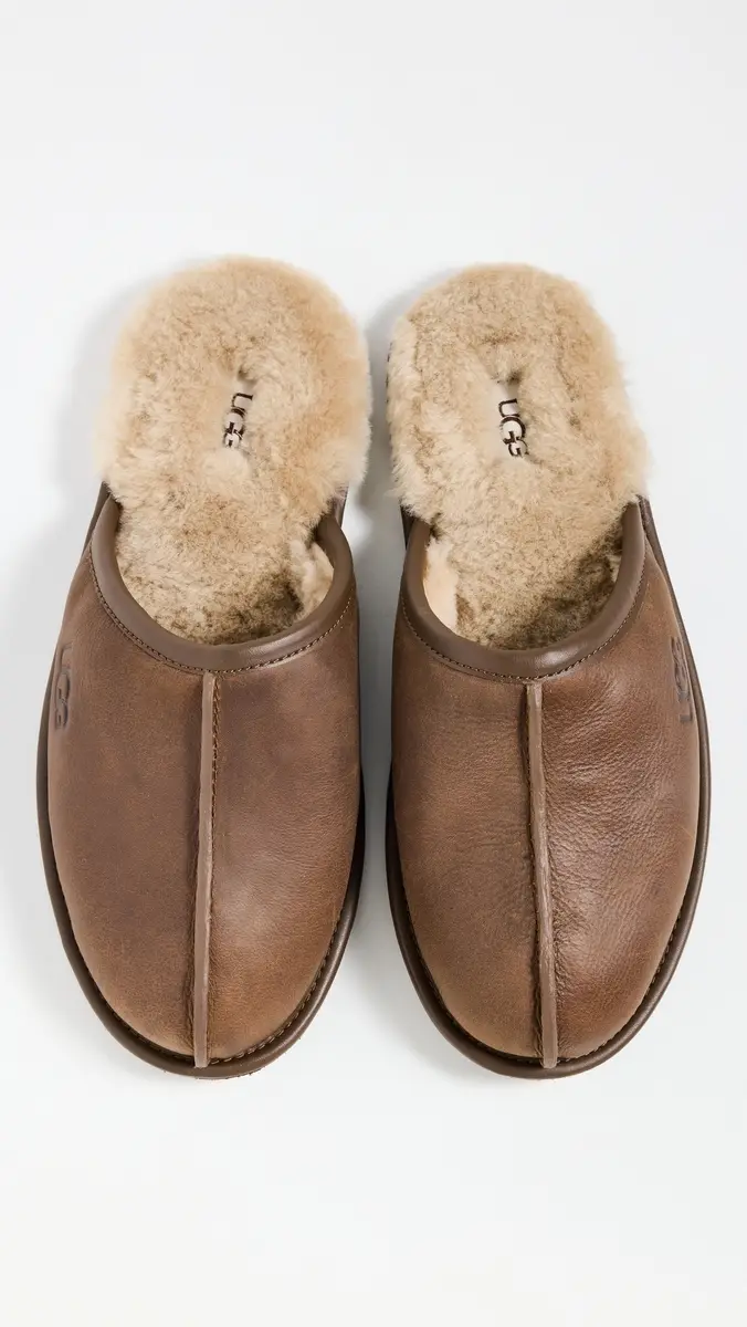 UGG Scuff Leather Slippers | Thumbnail 4