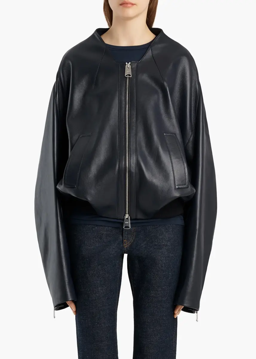 Khaite Hewit Jacket In Navy | Thumbnail 3 Khaite Hewit Jacket In Navy | Thumbnail 3