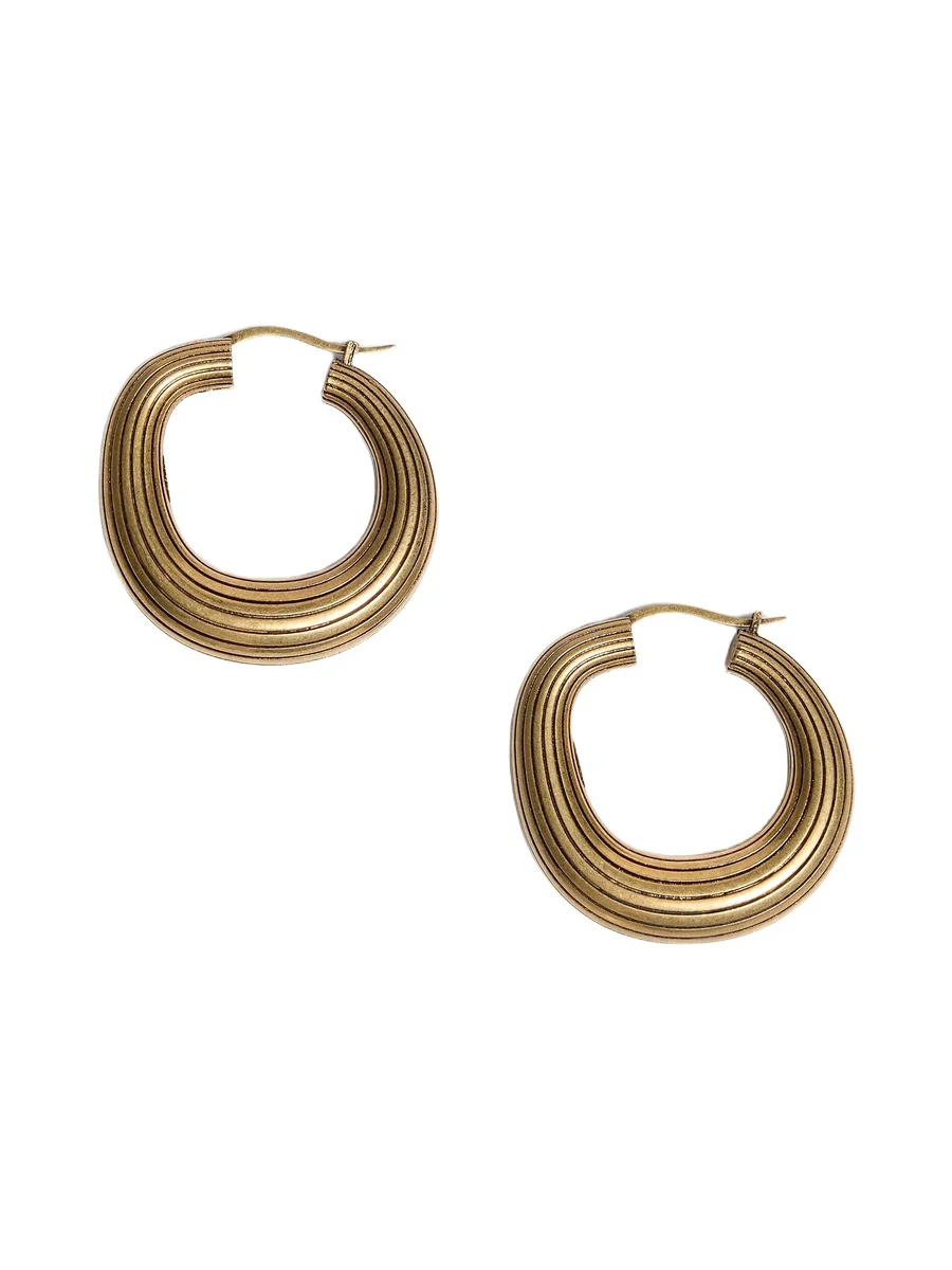Santa Fe Hoop Earrings In Antique Gold Santa Fe Hoop Earrings In Antique Gold